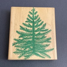 Rubber Stamp - Wood Mounted. Pine Tree by Inkadinkado.