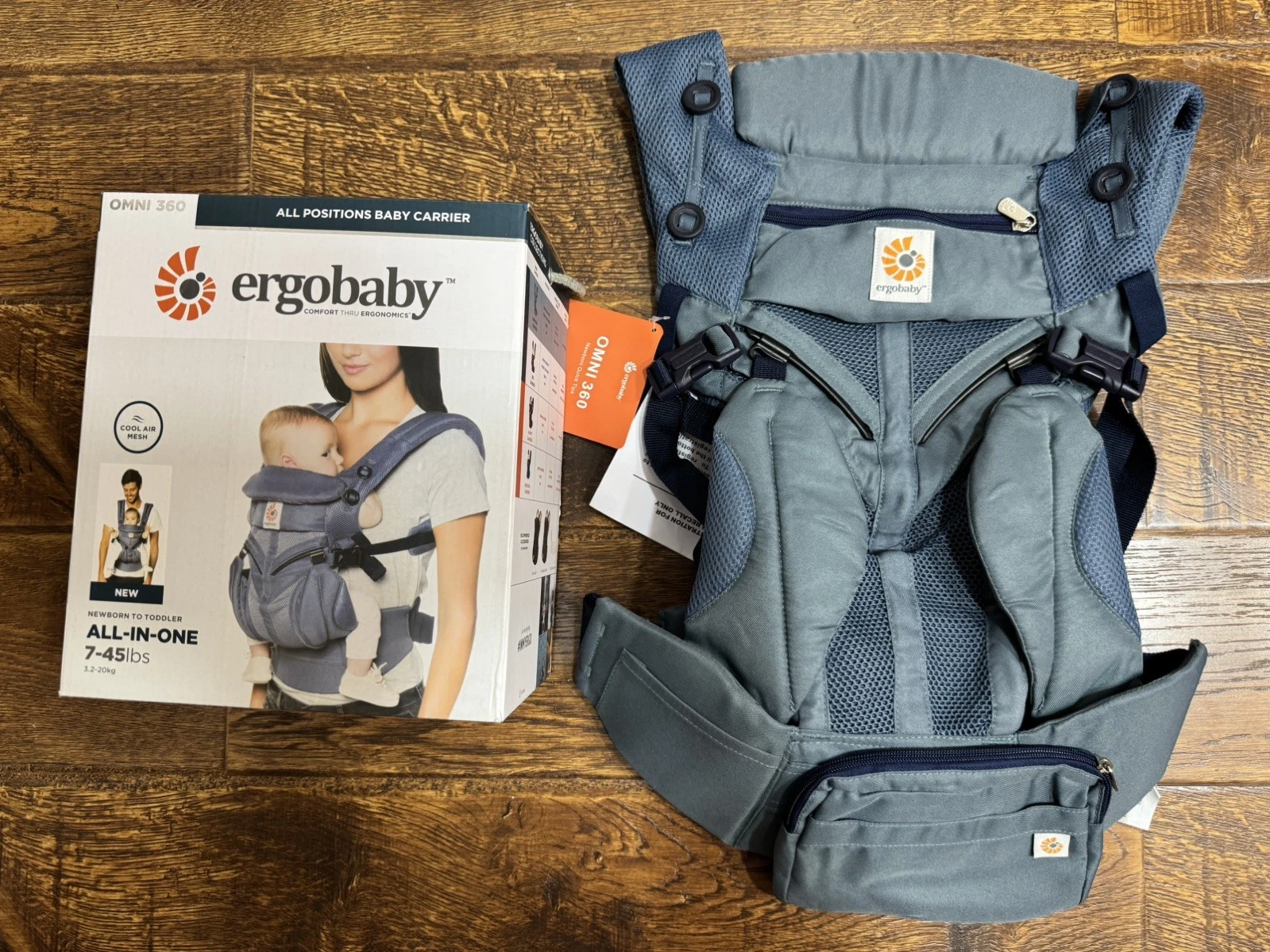 Ergobaby Omni 360 Baby Carrier - Cool Air Mesh - Oxford Blue