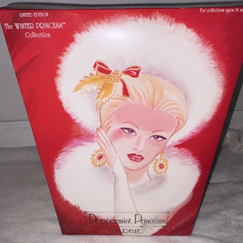 Barbie Peppermint Princess Winter Princess Collection 12in Blonde Blue LE