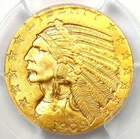 1909-D Indian Gold Half Eagle $5 Coin - PCGS MS64+ Plus Grade - $5,000 Value