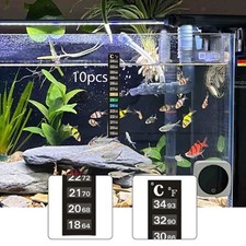 10 Pieces Aquarium Thermometer Strips Easy Installation Temperature Decals