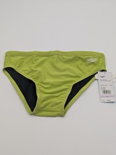 Speedo Mens Size 32 Vibe Collection Brief Endurance Swim Suit Acid Lime NWT