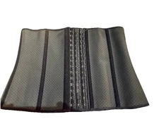 Yianna Waist Trainer Cincher Corset Size XL 33” Black Latex Hooks Cosplay NWT