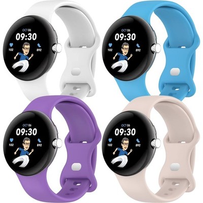 Silikon Armbänder Google Pixel Watch 4 3 2 1 Sport Weich  Damen Herren