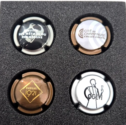 ♥♥ BOX OF 4 CHAMPAGNE CAPSULES COLLAR N° 9 / 9 A / 11 COGEVI N° 21 ♥♥