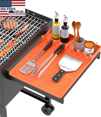 Silicone Grill Mat BBQ Griddle Tools Mat with Drip Pad for Outdoor Kitchen