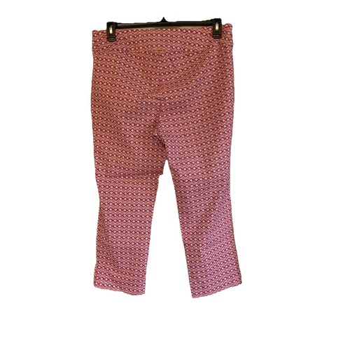 Peck & Peck Damen-Caprihose rosa und orange geometrisch gemustert Größe 16 - Bild 4 von 14