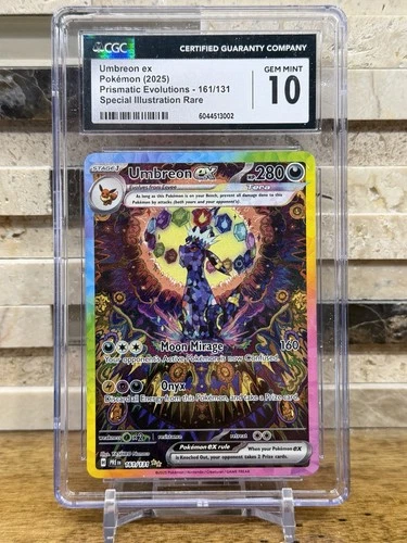 2025 Pokemon Umbreon ex 161/131 SIR Prismatic Evolutions Gem Mint CGC 10
