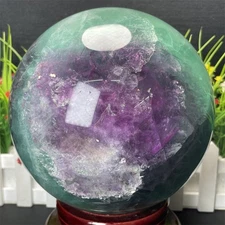 14.1LB 6.3"Natural Rainbow Fluorite Sphere Ball Crystal Quartz Decor Gift Energy