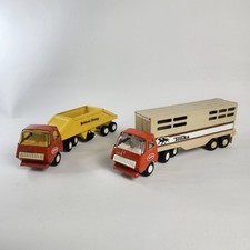 Vintage 70'S Tonka Livestock Trailer Truck & Bottom Dump Tractor Trailer