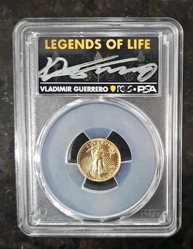 2022 $5 American gold Eagle PCGS First Day Of Issue MS70 Vladimir Guerrero -Rare