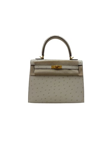 Hermès Kelly II Sellier 25 Ostrich Z Stamp
