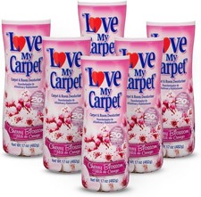 6 Pack Carpet Deodorizer Powder Pet Odor Eliminator Cherry Blossom 17oz