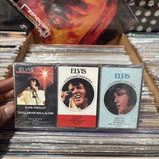 Vintage NOS Elvis Presley Cassette Tapes Set  A Legendary Performer  Sealed 3-pc