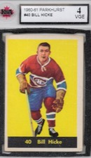 1960-61 Parkhurst #40 Bill Hicke Montreal Canadiens KSA 4