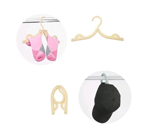 12 Pcs Portable Multifunctional Folding Clothes Hanger Travel and Business Enthu image 5