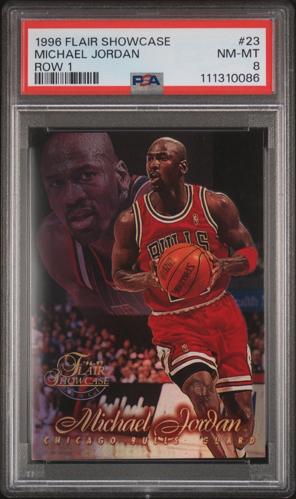 1996-97 Flair Showcase - Michael Jordan #23 Row 1 PSA 8
