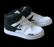 FILA VULC 13 HARLAY HIGH TOP  BLACK WHITE BOY'S KIDS SNEAKERS Size 3.5 Retro