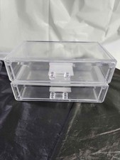 Acrylic 2-Drawer Organizer Makeup Jewelry Storage Stackable