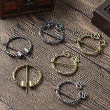 Viking Retro Brooch Penannular Pin Badge Brooch Scarf Clasp Cloak Pin Medieval