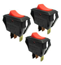 3pcs CARLING LRA911-RS-B/120N Illuminated Rocker Switch SPST 16A, Off-None-On