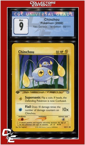 Chinchou (1st Edition) graded CGC 9 for sale on eBay