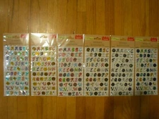 New !  Crafter's Square Stickers  Alphabet Letter Metallic