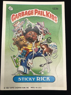 Sticky Rick 1986 Garbage Pail Kids Series 3 GPK 123b Copyright On Front Variant