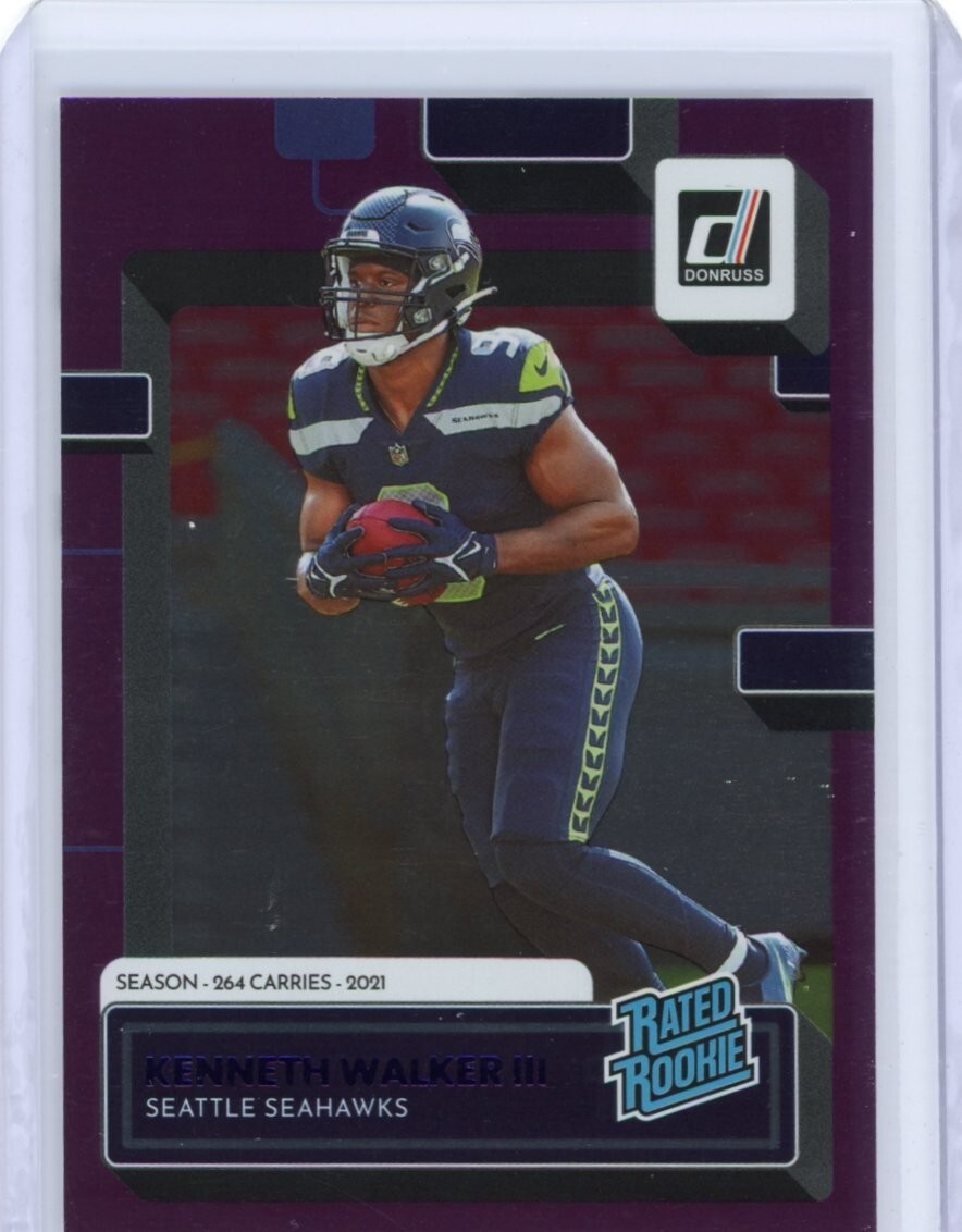 2022 Donruss Kenneth Walker III Season Stat Line Rated Rookie /264 Sea. Seahawks