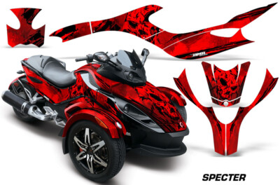 Roadster Grafiken Set Sticker Für Can-Am Brp Rs Spyder Trike Spctr Rot