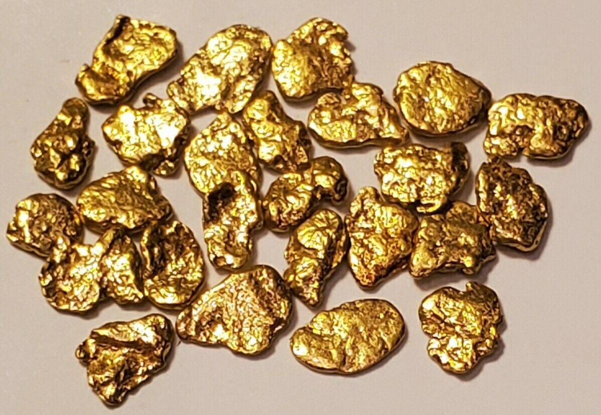 25 California Gold Nugget Flakes Natural Gold Mining Claim Bullion