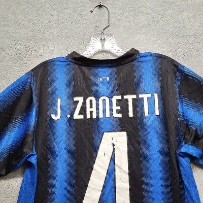 Inter Milan Men Jersey Medium Nike Logo 2010 World Cup Javier