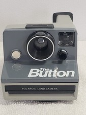 Polaroid "The Button" Land Camera Instant Film Camera Gray Uses SX-70 Film NOTE