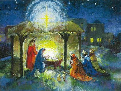 THE ADORATION OF THE MAGI BEAUTIFUL INSPIRATIONAL CHRISTMAS CARD BY GALISON (10)