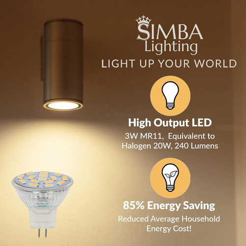 High Output LED Bulb MR11, 12V 3W, GU4 Base, Natural White 4000K, Pack of 4 - Picture 10 of 12