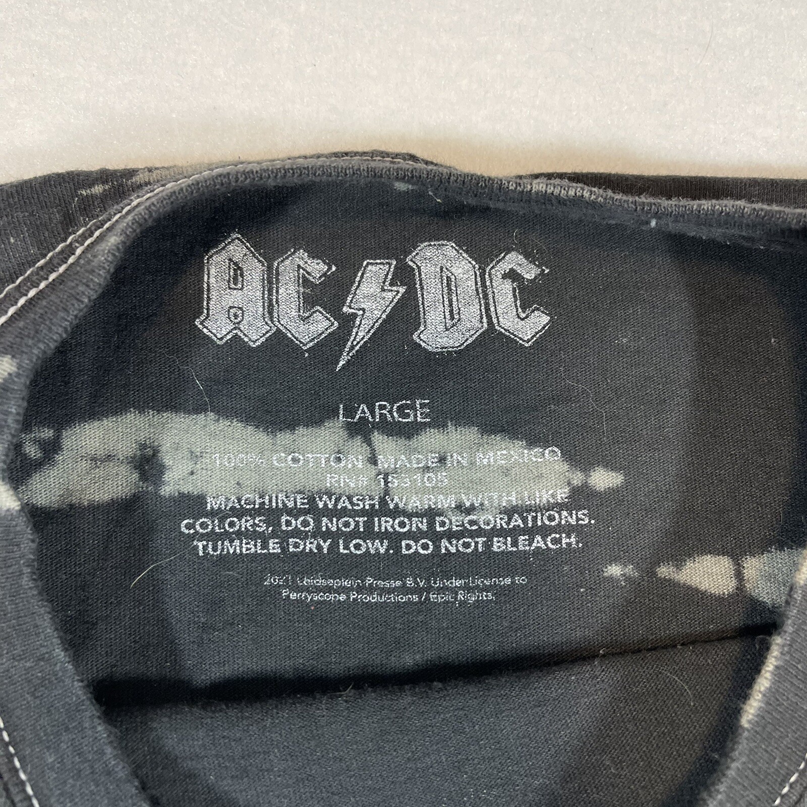 Men's AC/DC Who Made Who Tour 1986 Black T-Shirt Tee … - Gem