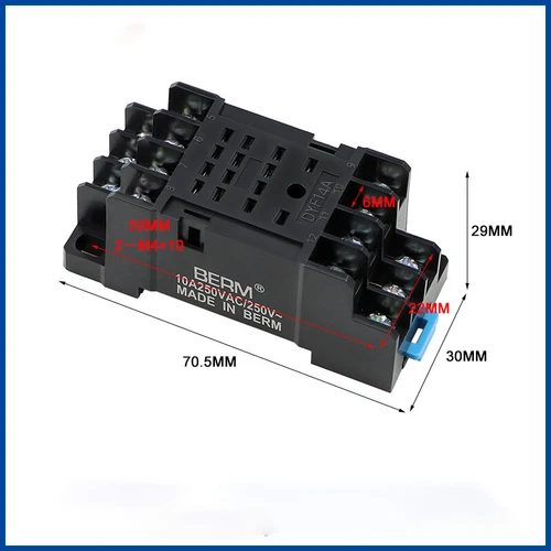 Socket Relay Base For PYF08A PTF08A PF085A 6 Pin 8 Pin 11 Pin 14 Pin -All Size - Picture 14 of 23