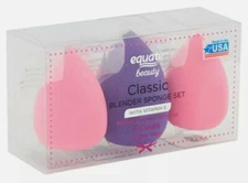 Equate Beauty Classic Blender  Sponge Set 3 Piece made in USA latex free