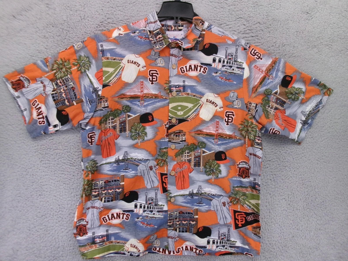 Reyn Spooner San Francisco Giants Hawaiian Shirt Mens Large MLB 2012  Champions