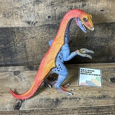 SCHLEICH 2013 Therizinosaurus D-73527 Dinosaur Prehistoric Figure toy Red Blue