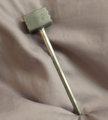 Vintage Aluminum Meat Tenderizer 2 sided Hammer Mallet 7 1/2'' 