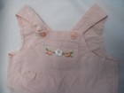 Vintage MY TWINN Baby Label Pink Linen Bib OVERALLS Tagged Twin Doll Clothing — photo 2