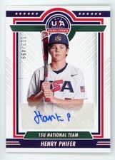 Henry Phifer 2022 Panini Stars & Stripes USA Baseball Auto Autograph #113/499