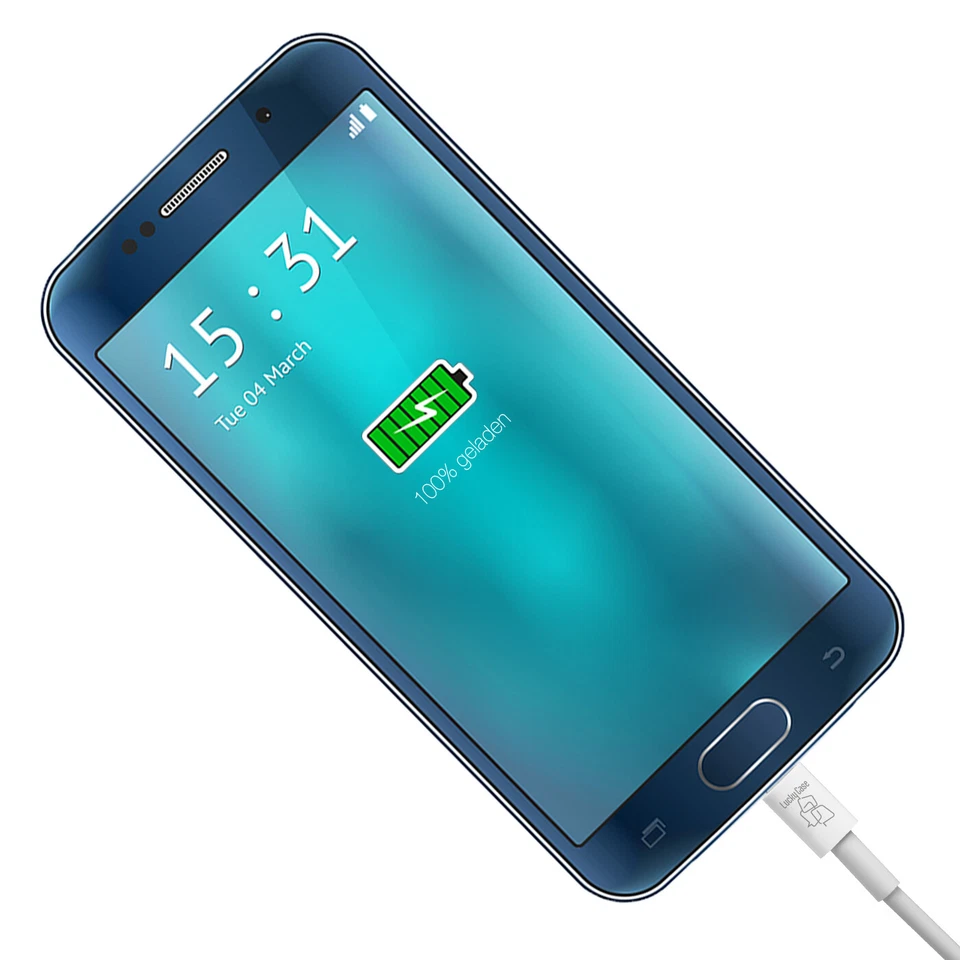 Micro USB Kabel auf USB A 2.0 - 2m Highspeed Lade Datenkabel weiss - Bild 4 von 4