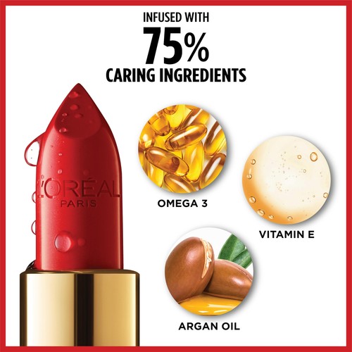 Creamy Satin Lipstick - Ruby Flame Hydrating with Argan Oil and Vitamin E - Picture 5 of 6