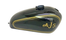 SUITABLE FOR Ajs 16Mc 350 Scrambler Competition Black Steel Petrol Fuel Tank