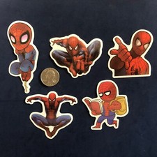 Spider Man Super Hero Lot Of 5 Stickers. - New