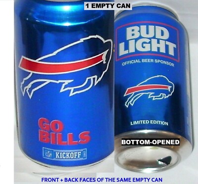 NY 2017 BUFFALO BILLS BUD LIGHT BEER CAN NFL KICKOFF NEW YORK PRO FOOTBALL SPORT
