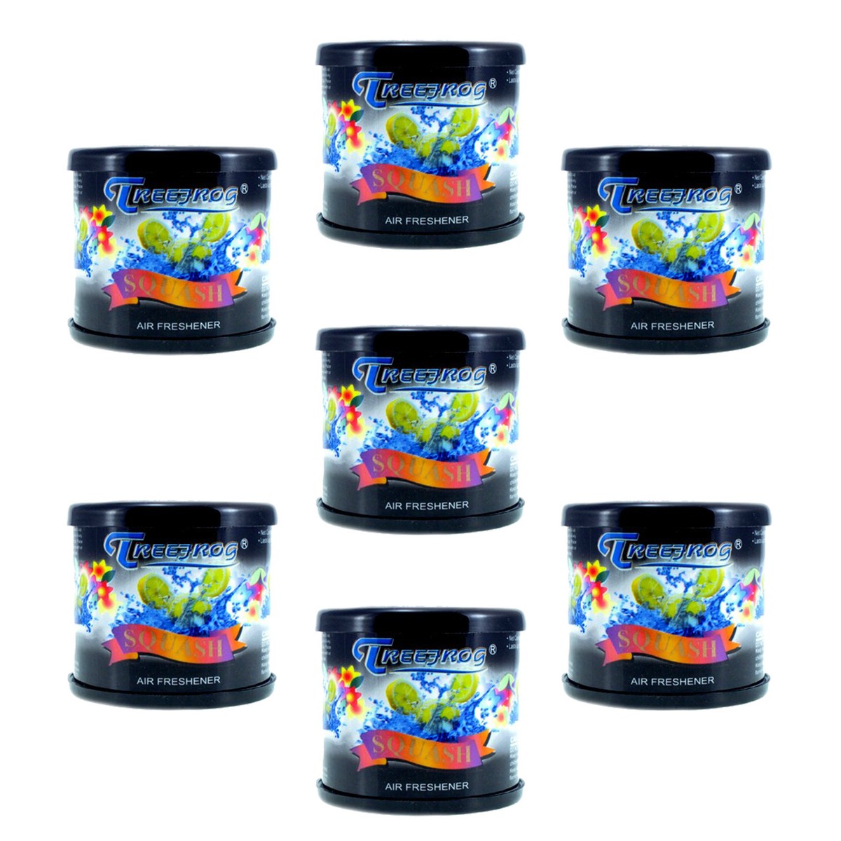 7 CAN TREEFROG JDM PRODUCTS LAST LONG GEL TYPE SQUASH SCENT CAR