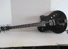 Hagstrom D2f Deluxe Semi-hollowbody Electric Guitar Black Sparkle Finish